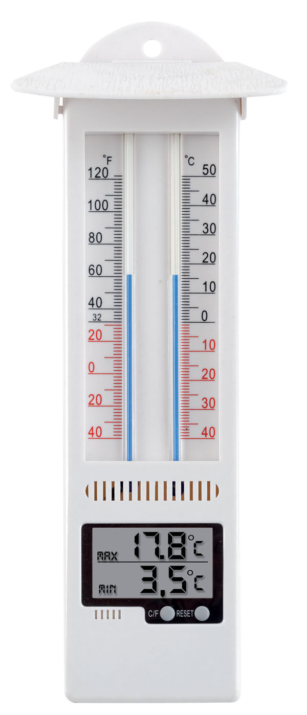FISHTEC Thermomètre Mini Maxi Numérique et Analogique - Thermomètre  Extérieur pour Jardin - Lot de 2 - Affichage Digital - Températures  extrêmes (-40 °C / +50°C) - 22 cm x 9 cm - Beige & Vert : :  Commerce, Industrie et Science